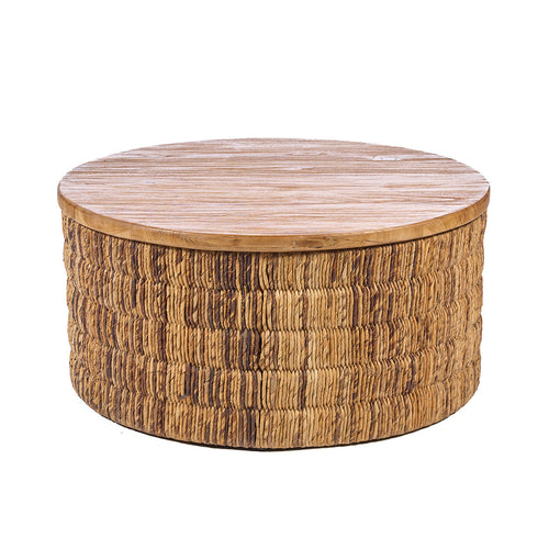 Mesa de centro redonda Abaca Magani - natural