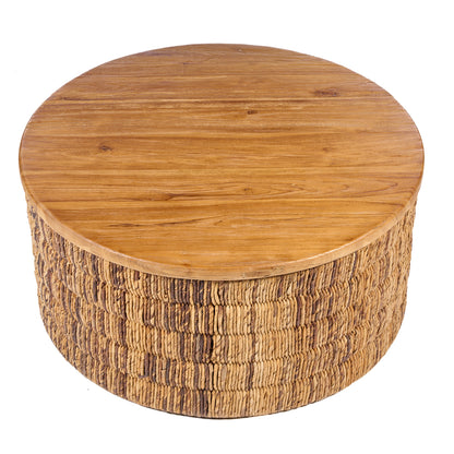 Mesa de centro redonda Abaca Magani - natural