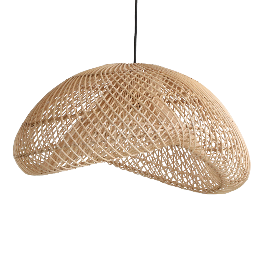 Lámpara de techo Maze de ratán orgánico L - Ø 57 x 31 cm