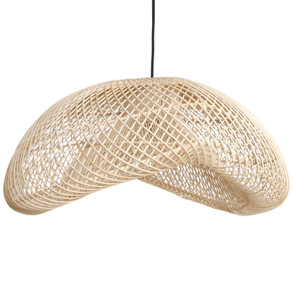 Lámpara colgante de ratán orgánica Maze XL - Ø 75x31 cm