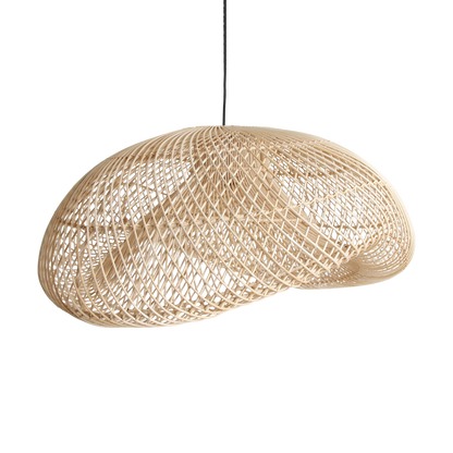 Lámpara colgante de ratán orgánica Maze XL - Ø 75x31 cm