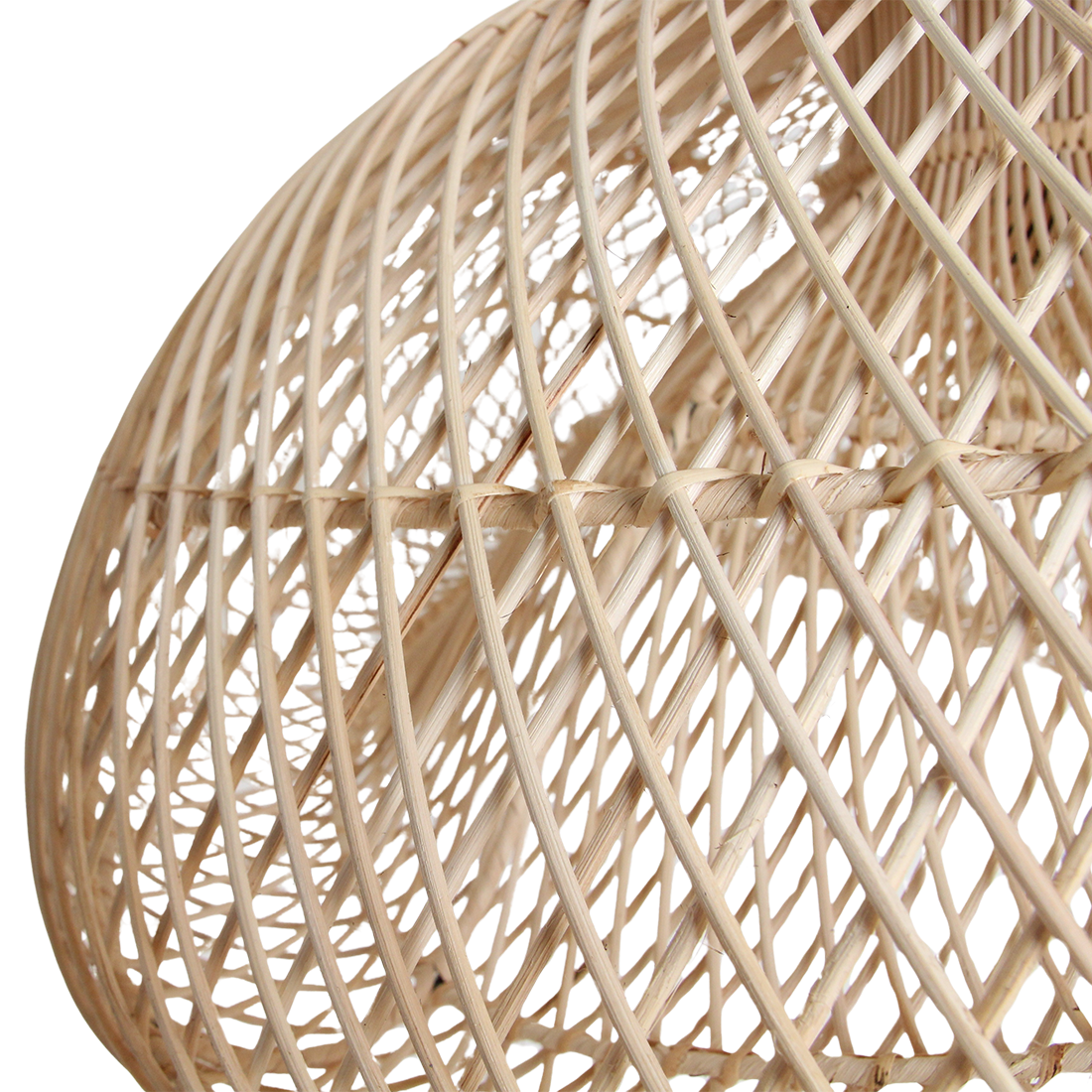 Lámpara colgante de ratán orgánica Maze XL - Ø 75x31 cm