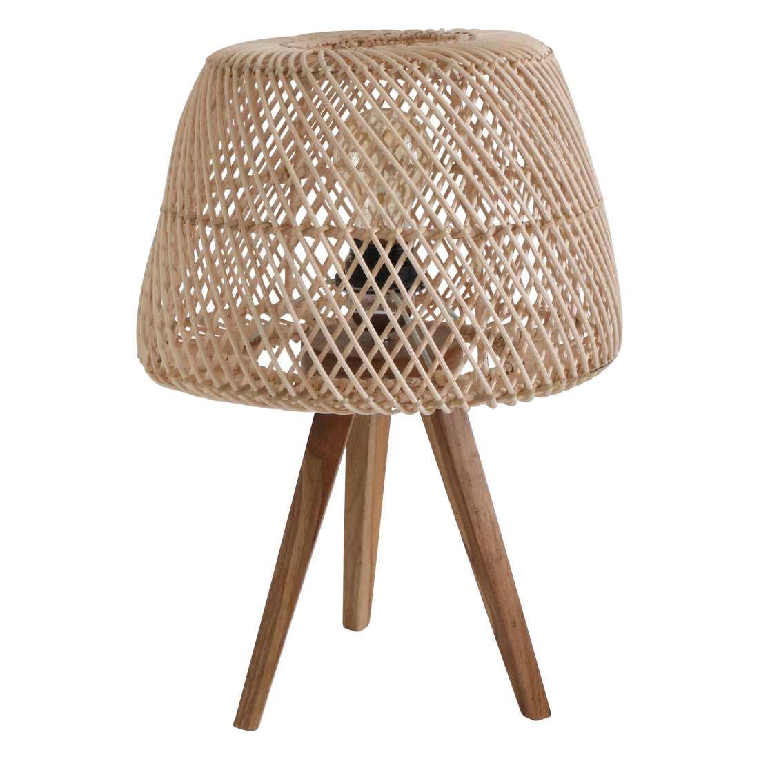 Lámpara de mesa Maze de ratán