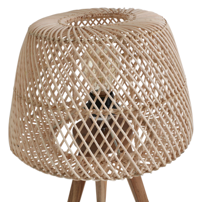 Lámpara de mesa Maze de ratán