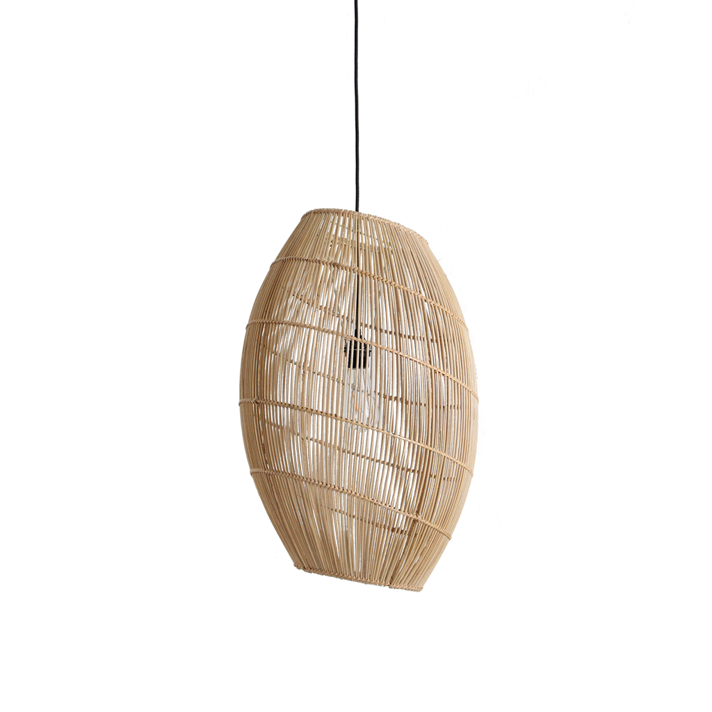 Lámpara colgante de ratán Luna Halo - Ø 40x60 cm
