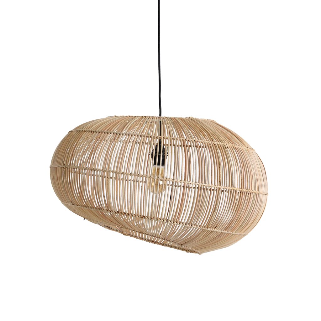 Lámpara colgante de ratán Luna Orbit - Ø 62 x 37 cm