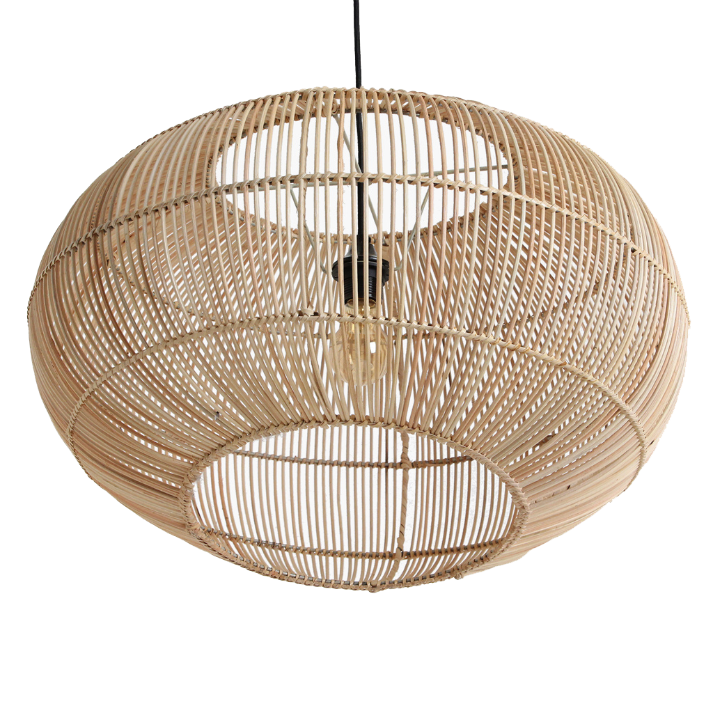 Lámpara colgante de ratán Luna Orbit - Ø 62 x 37 cm
