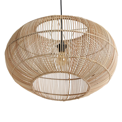 Lámpara colgante de ratán Luna Orbit - Ø 62 x 37 cm