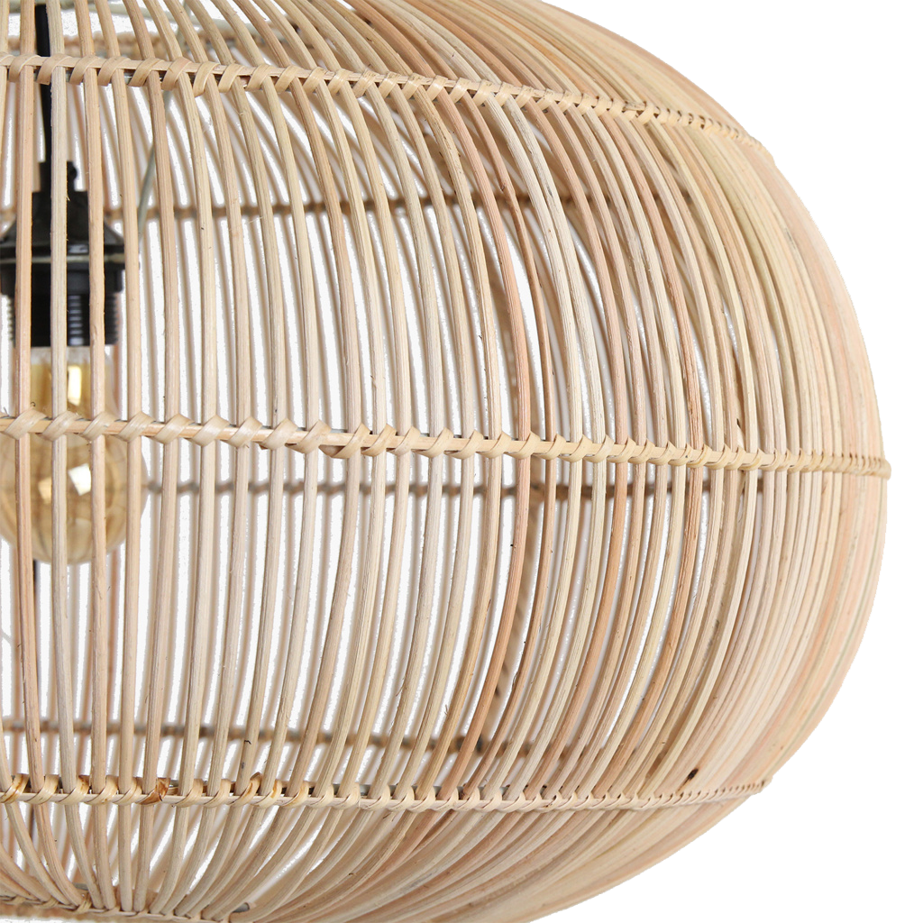 Lámpara colgante de ratán Luna Orbit - Ø 62 x 37 cm