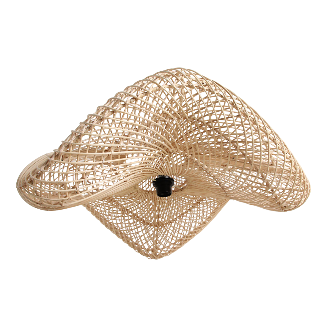 Lámpara colgante Wave de ratán L - Ø 71x26 cm