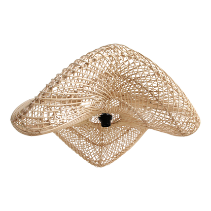 Lámpara colgante Wave de ratán L - Ø 71x26 cm