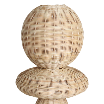 Lámpara de pie Tao de ratán - 140 cm