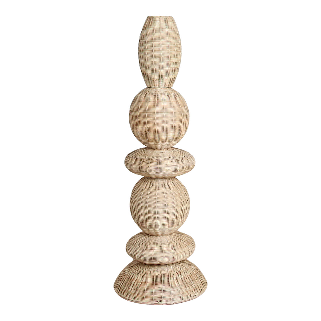 Lámpara de pie Tao de ratán - 140 cm