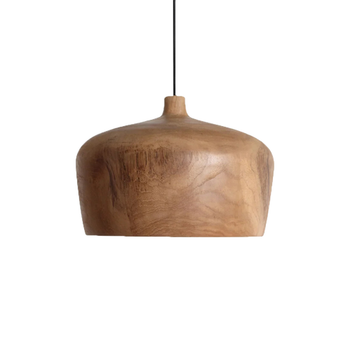Lámpara colgante Sirocco de teca Dome - Ø 30x20 cm
