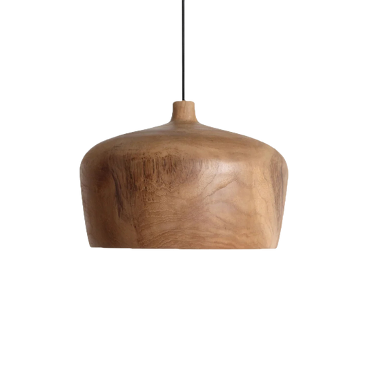 Lámpara colgante Sirocco de teca Dome - Ø 30x20 cm