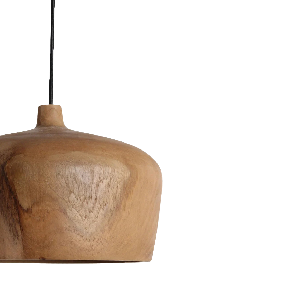 Lámpara colgante Sirocco de teca Dome - Ø 30x20 cm