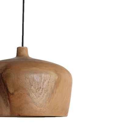 Lámpara colgante Sirocco de teca Dome - Ø 30x20 cm
