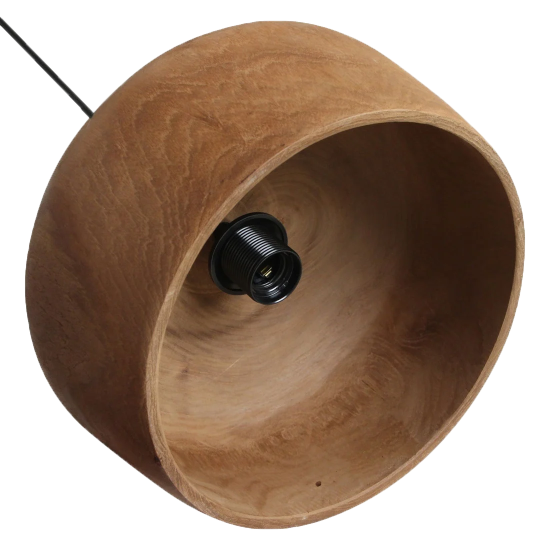 Lámpara colgante Sirocco de teca Dome - Ø 30x20 cm