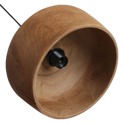 Lámpara colgante Sirocco de teca Dome - Ø 30x20 cm