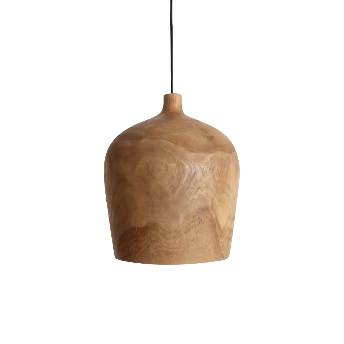 Lámpara colgante Sirocco de teca Bottle - Ø 25x28 cm