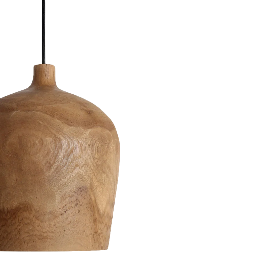 Lámpara colgante Sirocco de teca Bottle - Ø 25x28 cm