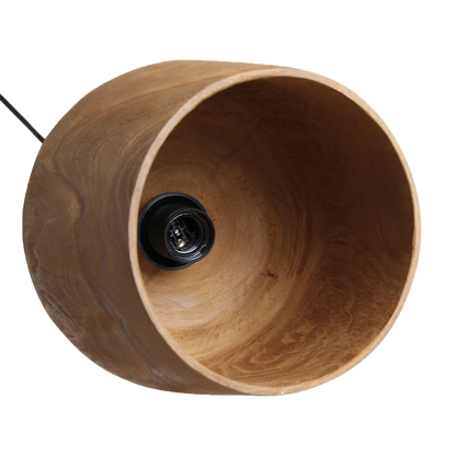Lámpara colgante Sirocco de teca Bottle - Ø 25x28 cm