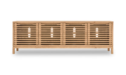 Mueble consola Tanner de cuatro puertas en fresno teñido de lino