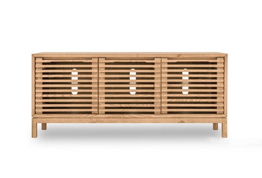 Mueble de TV Tanner de tres puertas color lino