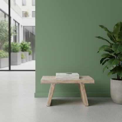 Mesa auxiliar/taburete de madera de mango natural
