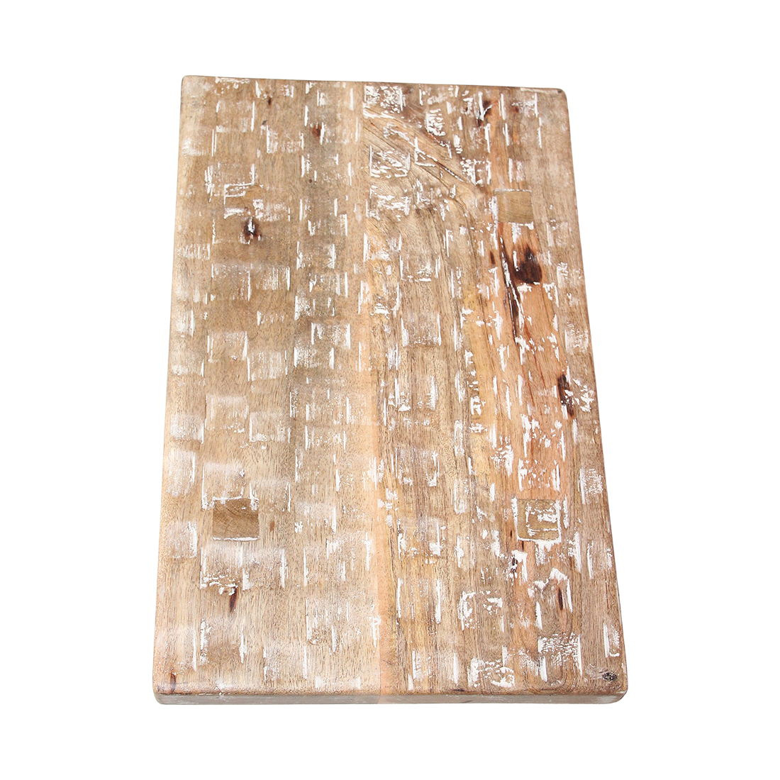 Mesa auxiliar/taburete de madera de mango natural