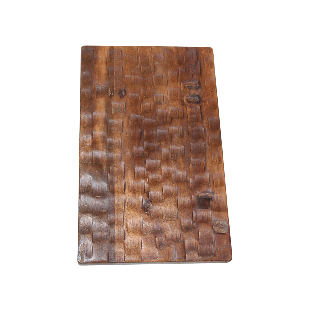 Mesa auxiliar/taburete de madera de mango marrón - 40x25x20 cm