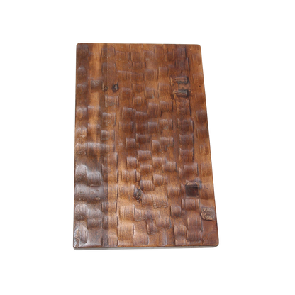 Mesa auxiliar/taburete de madera de mango marrón - 40x25x20 cm