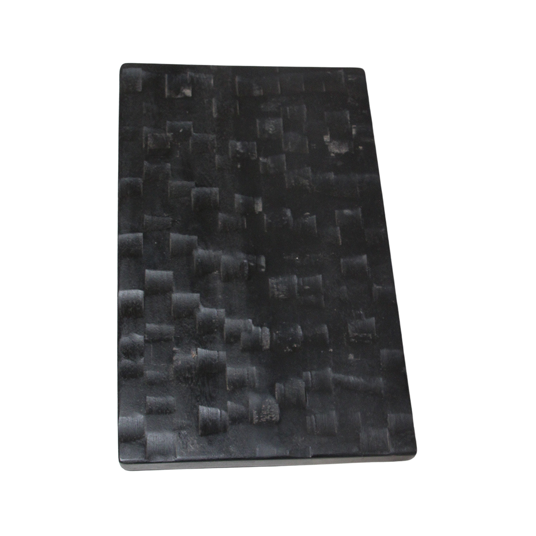 Mesa auxiliar/taburete de madera de mango negra - 40x25x20 cm