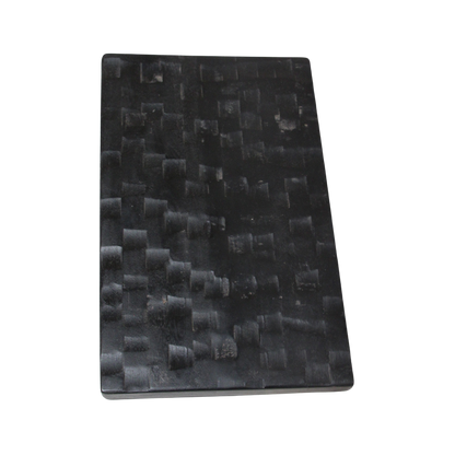 Mesa auxiliar/taburete de madera de mango negra - 40x25x20 cm