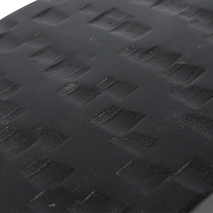 Mesa auxiliar/taburete de madera de mango negra - 40x25x20 cm