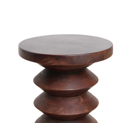 Taburete/mesa auxiliar de madera de mango del Pacífico Kiribati