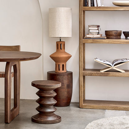 Taburete/mesa auxiliar de madera de mango del Pacífico Kiribati