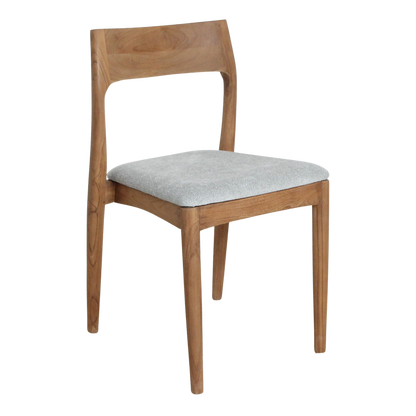 Sillas de comedor Freya de teca verde claro (juego de 2)