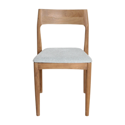 Sillas de comedor Freya de teca verde claro (juego de 2)
