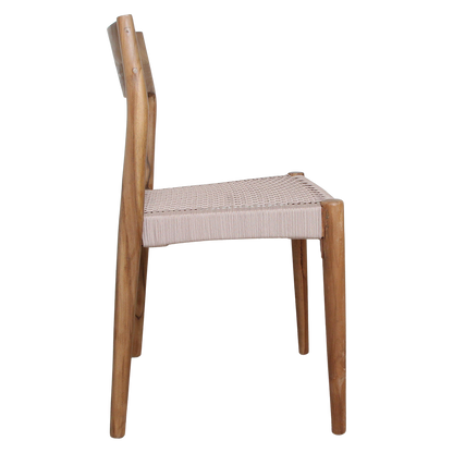 Silla de jardín Freya de teca oscura - natural (juego de 2)
