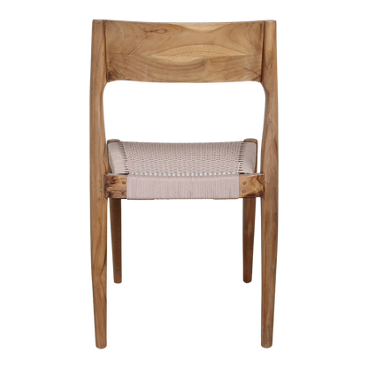 Silla de jardín Freya de teca oscura - natural (juego de 2)