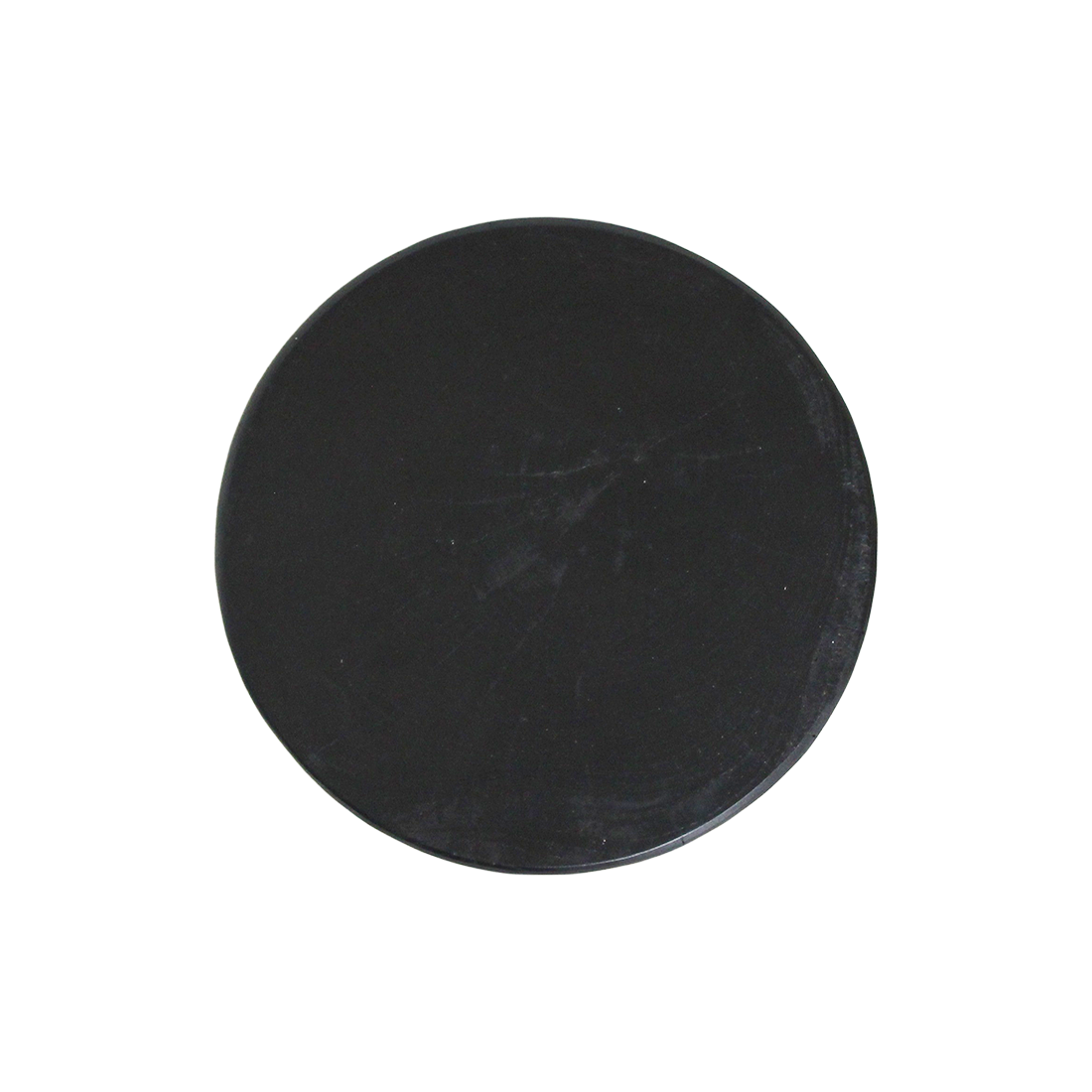 Mesa auxiliar de teca Forma Rizo negra