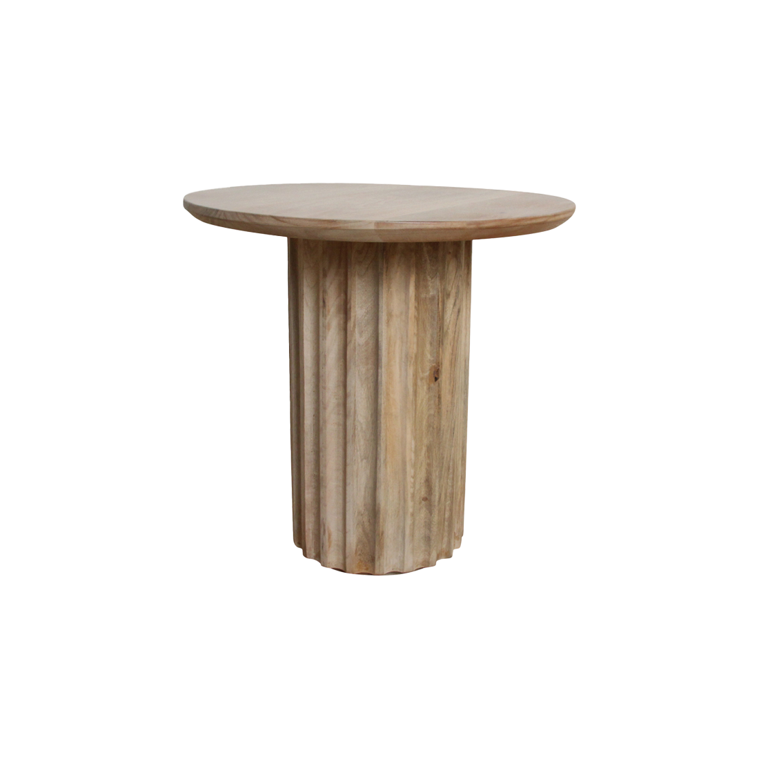 Mesa auxiliar Bullnose invertida natural Ø 50 cm