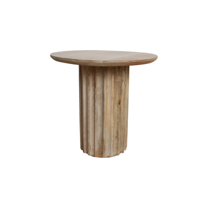 Mesa auxiliar Bullnose invertida natural Ø 50 cm