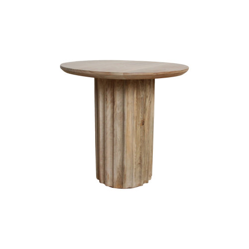 Mesa auxiliar Bullnose invertida natural Ø 50 cm