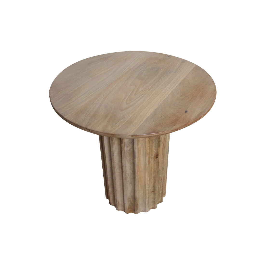 Mesa auxiliar Bullnose invertida natural Ø 50 cm
