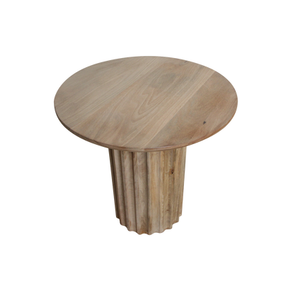 Mesa auxiliar Bullnose invertida natural Ø 50 cm
