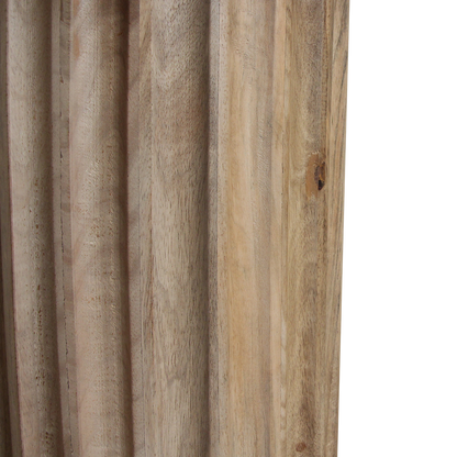 Mesa auxiliar Bullnose invertida natural Ø 50 cm