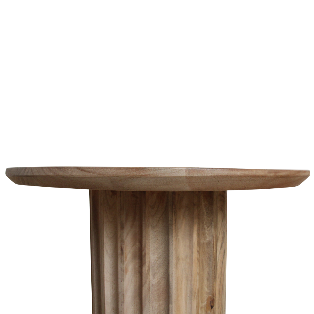 Mesa auxiliar Bullnose invertida natural Ø 50 cm