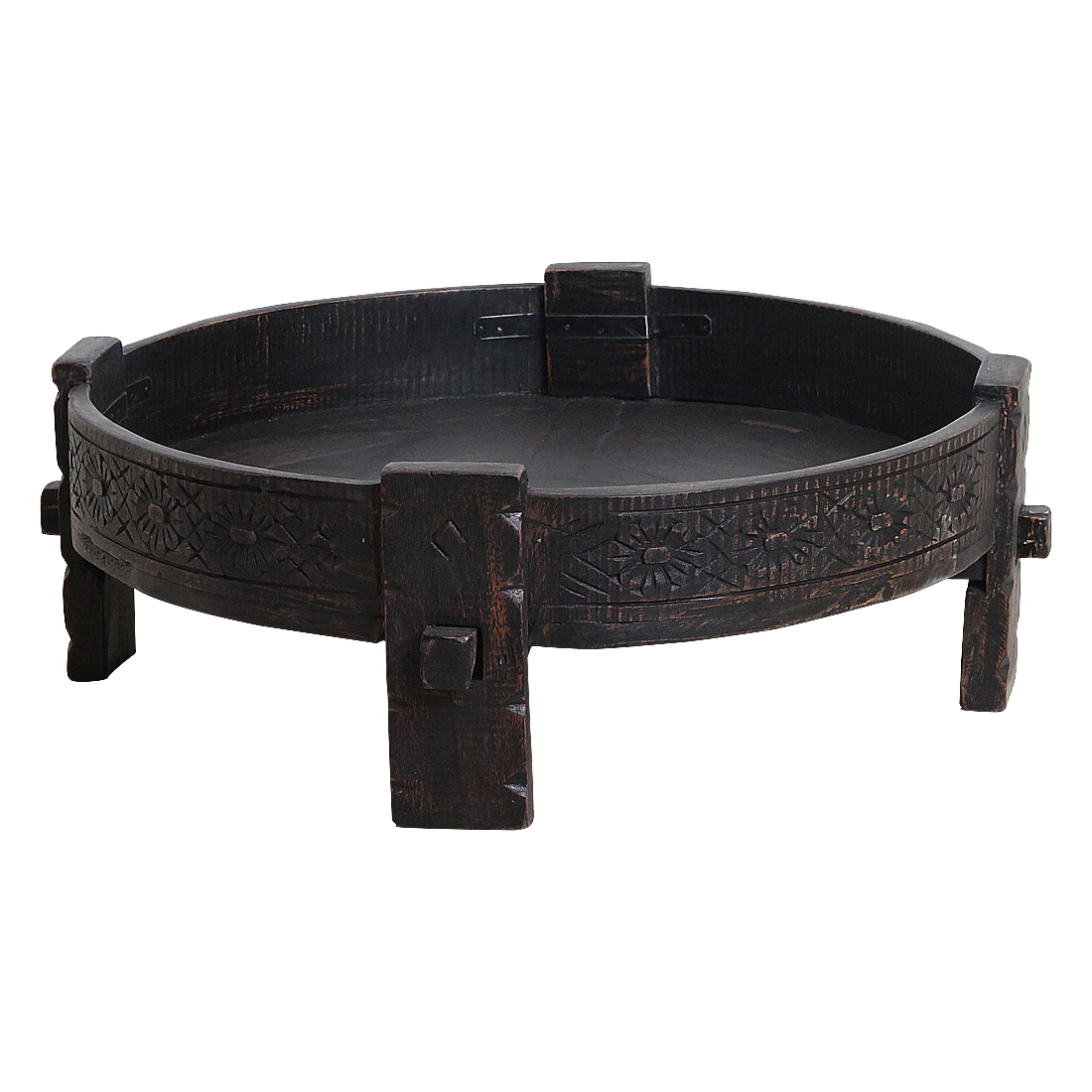 Mesa auxiliar Chakki negra - 73x73x25 cm